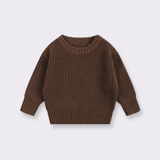 Suéter Básico de Cuello Redondo para Niñas - Colores Lisos - Image 11