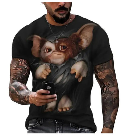 Playera Gato 3D Estampado Animal Print Manga Corta Hombre - Image 17