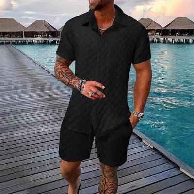 Camisa Casual de Fibra Química - Traje Versátil para Hombre - Image 3