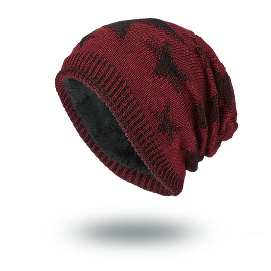 Gorro de Lana Tejido Cálido con Diseño Pentagrama para Hombre - Image 5