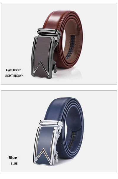Cinturón de Cuero Genuino para Hombre con Hebilla Click Ajustable - Estilo Ejecutivo - Image 11