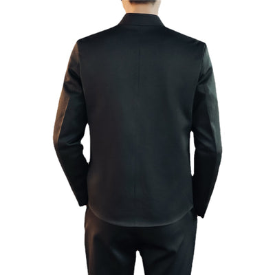 Traje Chino Tradicional Bordado Slim Fit con Cuello Mao - Image 5