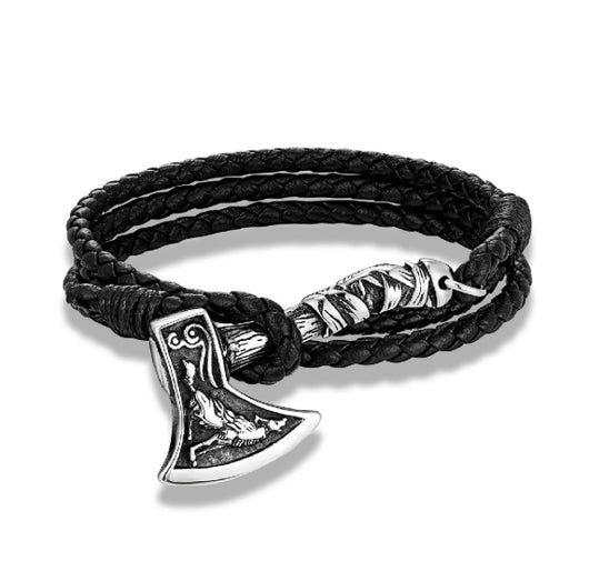 Pulsera de Cuero Trenzado Doble con Acero Inoxidable - Estilo Vintage para Hombre - Image 12