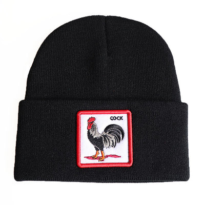 Gorro de Lana Tejido con Bordados de Animales para Invierno - Image 31