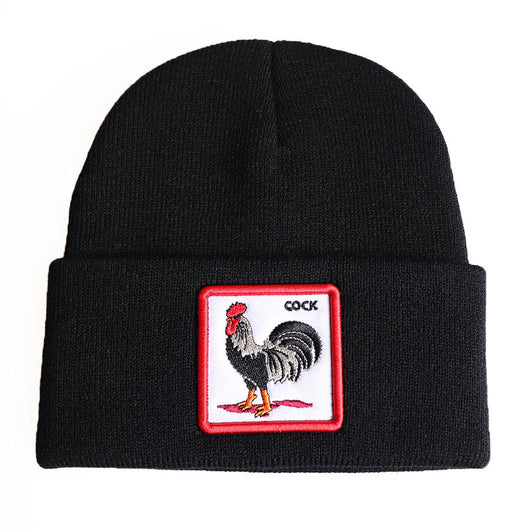 Gorro de Lana Tejido con Bordados de Animales para Invierno - Image 31