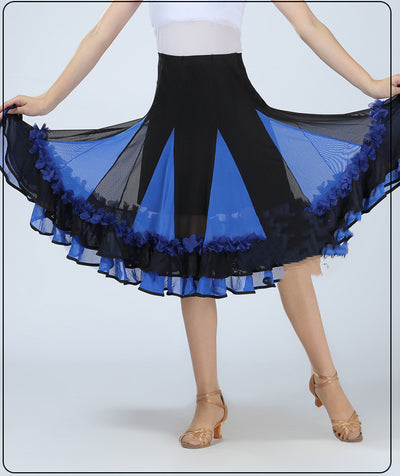 Falda de Práctica Latina Mesh Largo Swing - Rendimiento Premium - Image 6