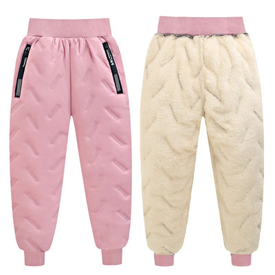 Pantalones Térmicos Infantiles Impermeables con Forro de Lana de Cordero - Image 10