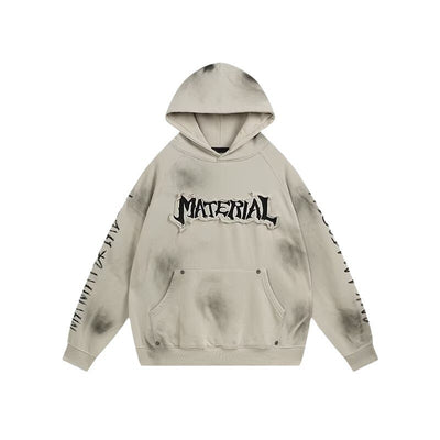 Sudadera Vintage Americana con Diseño Graffiti Desgastado - Image 5