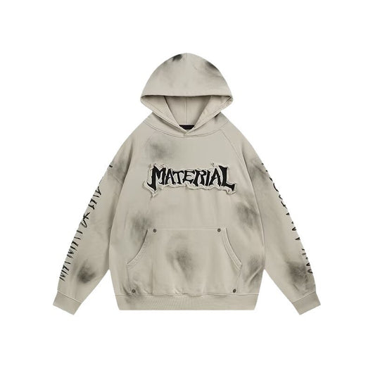 Sudadera Vintage Americana con Diseño Graffiti Desgastado - Image 5