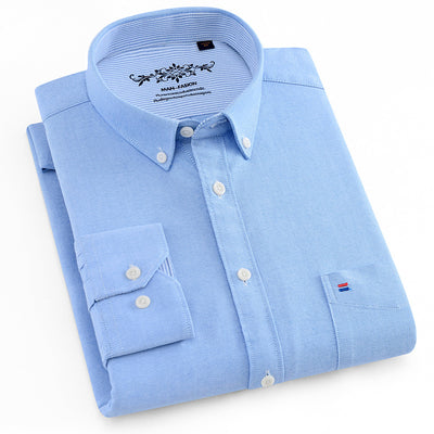 Camisa Casual de Botones Cuello Clásico Colores Sólidos - Image 12