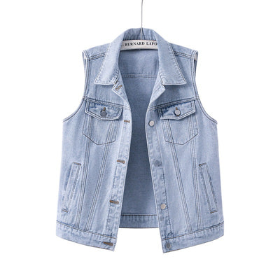 Chaleco Denim Suelto sin Mangas para Mujer - Prenda Versátil - Image 6