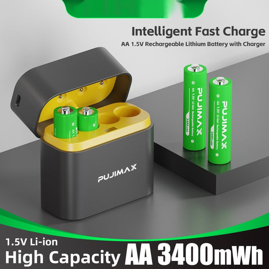 Cargador Inteligente de 8 Baterías AA con Puerto USB-C y Batería de Litio 3400mAh - Image 8
