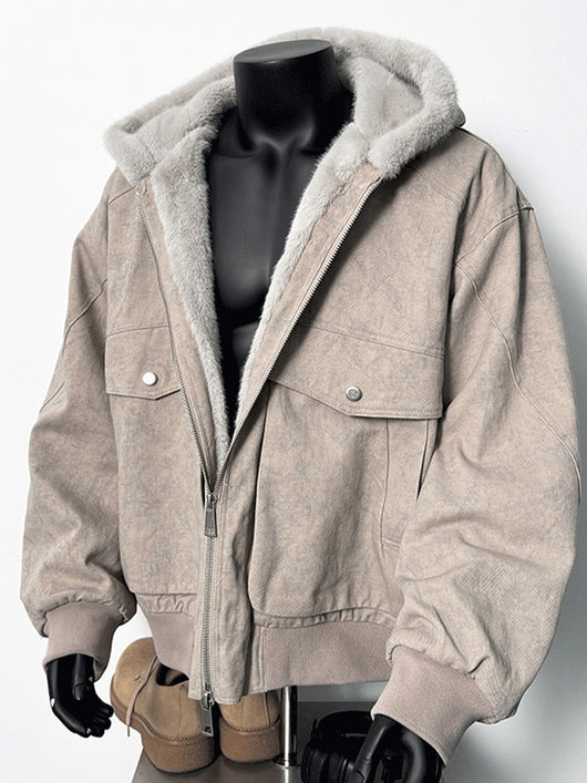 Chaqueta Acolchada de Algodón con Textura Mármol - Estilo Retro para Invierno - Image 8