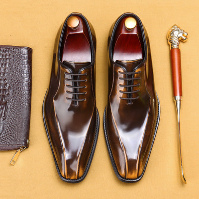 Zapatos Oxford Ejecutivos de Cuero Brillante para Hombre - Image 3