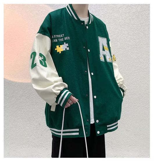 Chaqueta Casual Unisex con Bloques de Color y Parches - Image 22