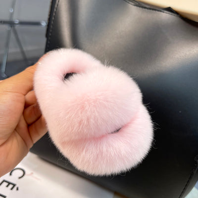Llavero Colgante de Piel de Conejo Rex Auténtica Diseño Zapatilla - Image 18