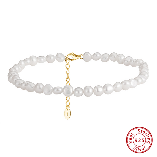 Tobillera de Perlas Barrocas Naturales para Mujer - Image 10