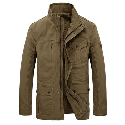 Chaqueta Casual Hombre Cuello Mao Bolsillos Múltiples - Image 2