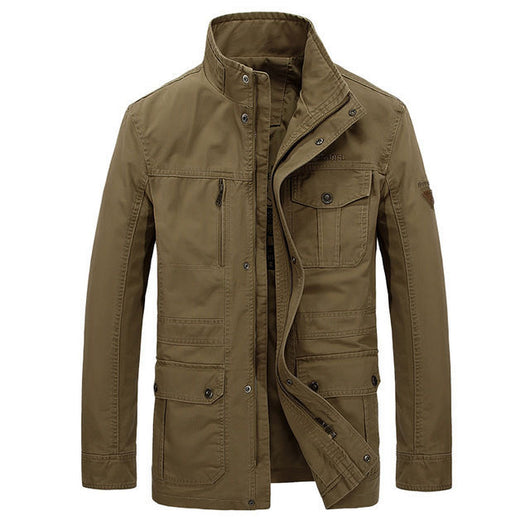 Chaqueta Casual Hombre Cuello Mao Bolsillos Múltiples - Image 2