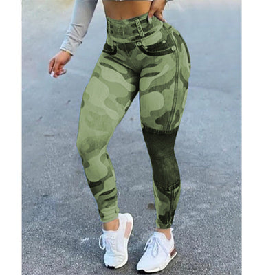 Pantalones Yoga Denim Ajustados de Secado Rápido para Mujer - Image 10