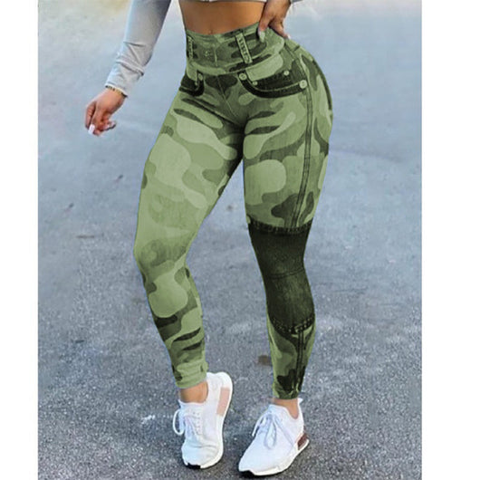 Pantalones Yoga Denim Ajustados de Secado Rápido para Mujer - Image 10