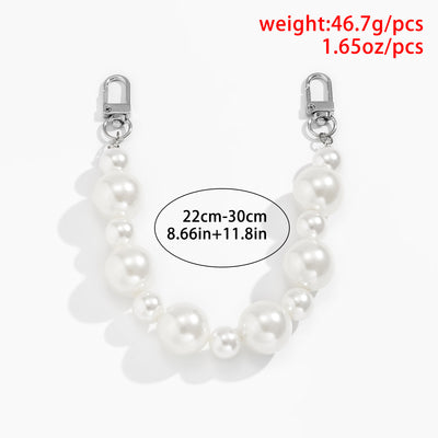 Cadena para Bolso con Perlas Imitación y Cuentas Mixtas Ajustables - Image 4
