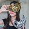 Máscara Steampunk Mecánica Retro Media Cara