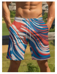 Shorts Casuales con Estampado Geométrico para Hombre - Image 15