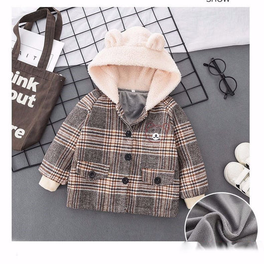 Chaqueta Infantil de Algodón Grueso - Abrigo Simple y Cálido - Image 6