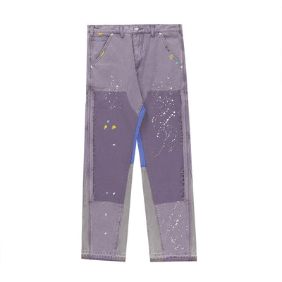 Jeans Hombre Sueltos con Salpicaduras de Pintura - Image 3