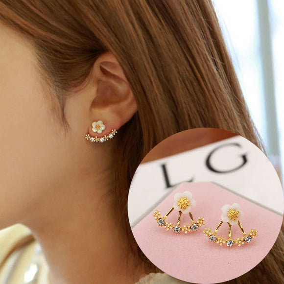 Aretes de Perla con Margarita Delicada para Mujer