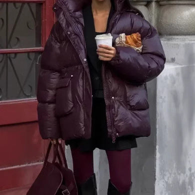 Chaqueta Acolchada de Algodón con Cierre en Cintura para Mujer - Image 3