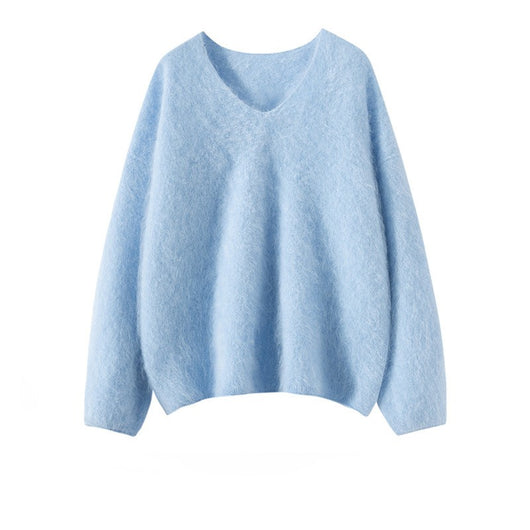 Suéter Holgado de Cuello V para Otoño e Invierno - Suave y Cómodo - Image 13