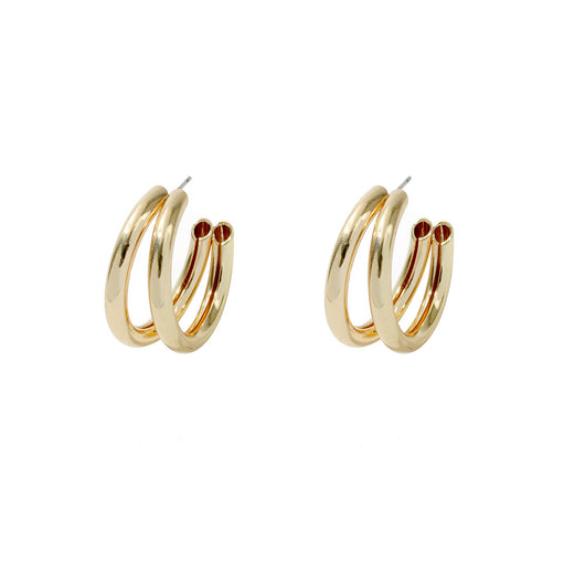 Aretes Dobles en Forma de C - Metal Elegante - Image 5