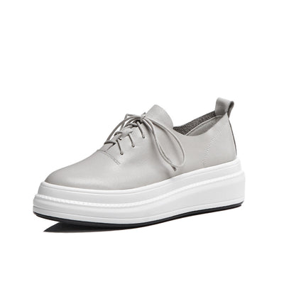 Zapatos Casuales Plataforma Mujer Amarillos Estilo Británico con Aumento de Altura - Image 8