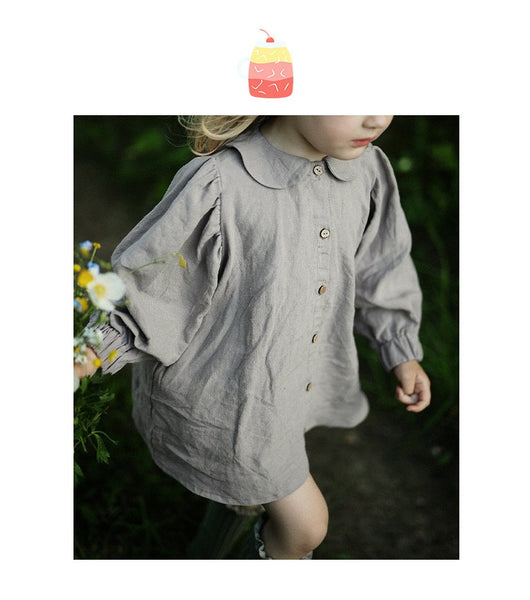 Blusa Princesa Niña Cuello Muñeca Algodón y Lino - Image 13
