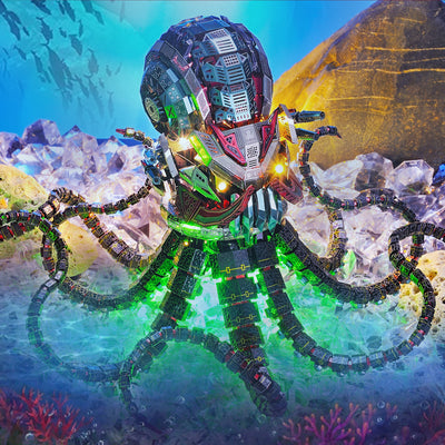 Puzzle Metálico 3D Pulpo de 8 Brazos - Juguete DIY Creativo Micromundo - Image 3