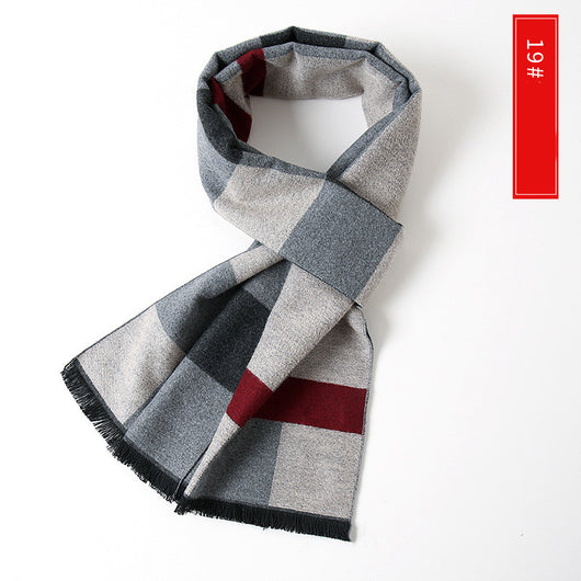 Bufanda de Cachemira Extendida Versátil para Hombre - Image 22