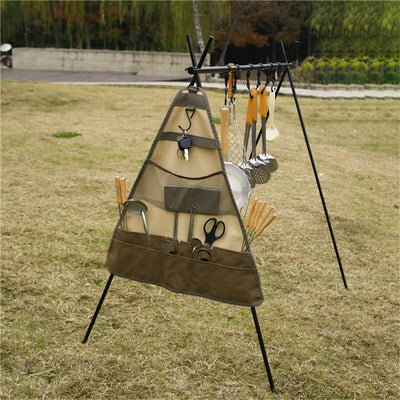 Set de Utensilios de Camping Plegables con Bolsa Portátil