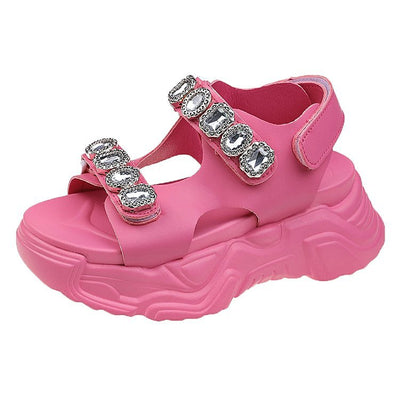 Sandalias Plataforma Romana de Hada con Brillantes para Playa - Image 10