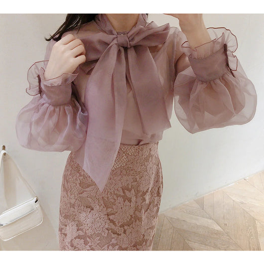 Moño Transparente de Tul Elegante - Accesorio Chiffon Sofisticado - Image 24