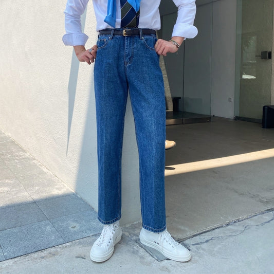 Jeans Slim Fit Estilo Retro Británico para Hombre