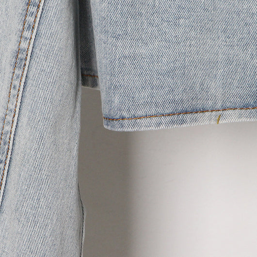 Chaqueta Denim Cropped con Cordones Laterales - Image 16