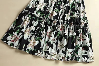 Conjunto Elegante: Blusa Blanca con Falda Midi Negra y Blanca - Image 19
