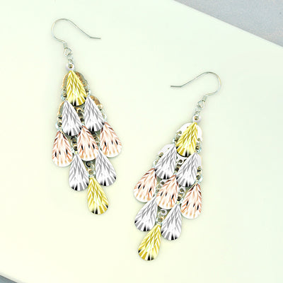 Aretes de Plata Esterlina con Borlas - Diseño Lujo Ligero Temperamento Elegante