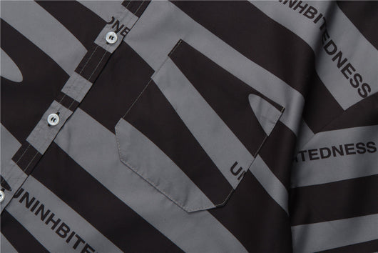 Camisa de Manga Corta con Estampado Personalidad para Hombre - Image 8