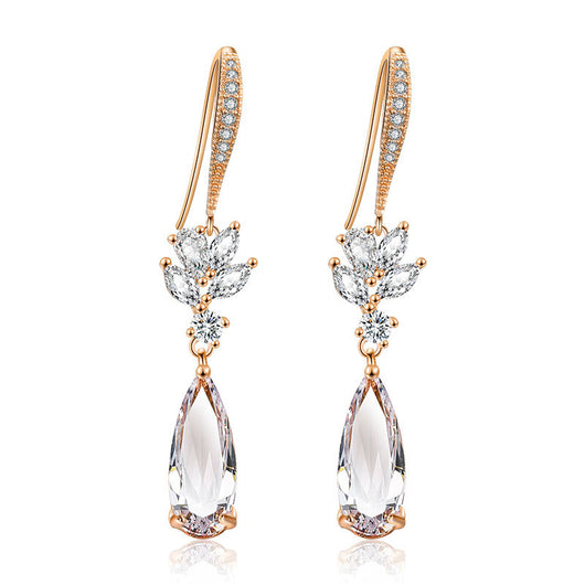 Aretes de Boda Gota de Agua Coreanos Largos - Image 10