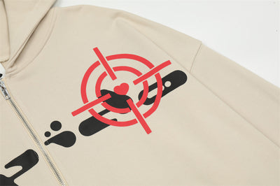 Cardigan Hoodie Oversized con Estampado de Letras - Tendencia Urbana - Image 16