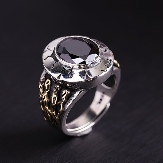Anillo de Ágata Negra Minimalista para Hombre - Image 13