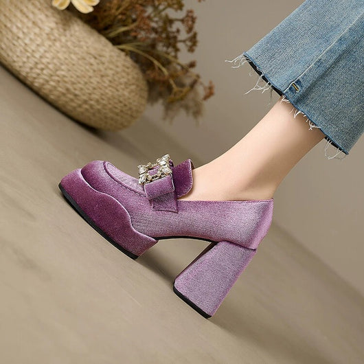 Zapato Slip-On Mujer con Suela y Tacón Grueso - Image 4